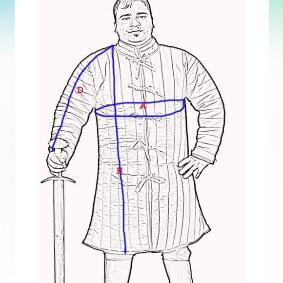 Gambeson Quilted Costumes Padded Armor for Renaissance and Cosplay for medievals - Picture 4 of 5